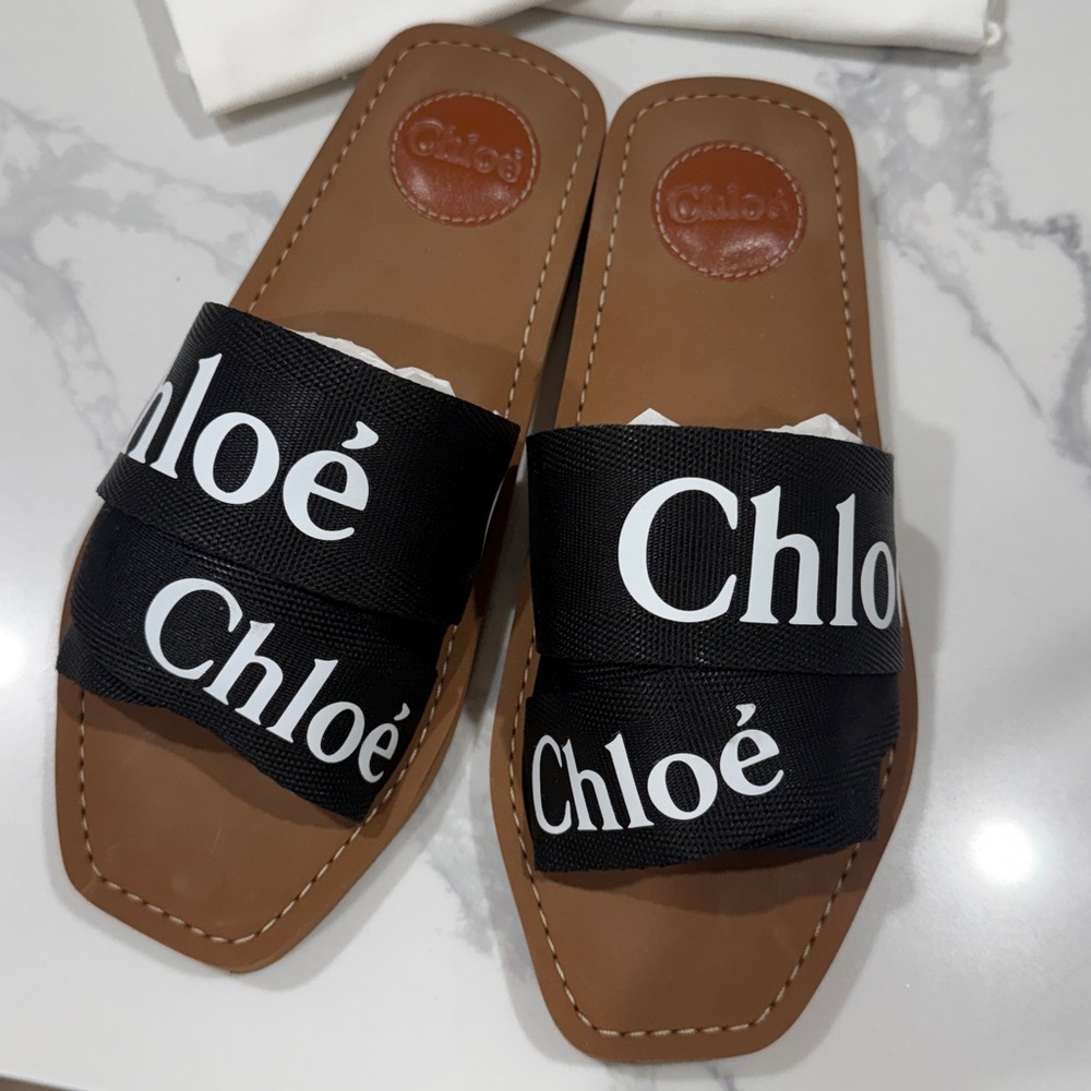 Chloe Woody Slides sandals 38 (7.5) - Picture 2 of 5